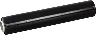 Produktbild von 1x Stretchfolie Handwickelfolie 500mm 20my 200m Länge schwarz undurchsichtig