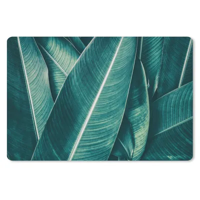 Produktbild von MuchoWow® Schreibtischunterlage Blätter - Makro - Tropisch - Mädchen - Kinder - Jungen 60x40 cm - XXL Mauspad - Großes Mauspad
