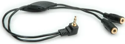Produktbild von ROLINE Lautsprecher-Y-Kabel, 3,5mm (Stecker, 2x Buchse), mit Volumenregler