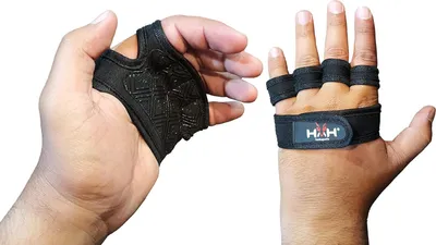 Produktbild von Fingerlose Gymhandschuhe für Training und Gewichtheben - Extra Grip und Schutz für Fitness und Sport