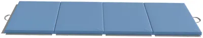 Imagen del producto de Esterilla de fitness con asas, plegable. | Color: Azul claro. | Dimensiones: 120 x 240 x 5 cm