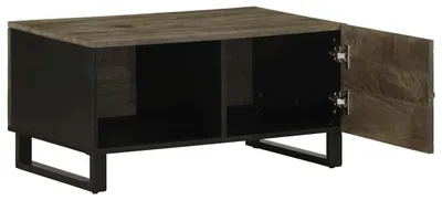 Immagine prodotto di Tavolino da salotto in legno massello con spazio contenitivo, dimensioni 80x50x40 cm