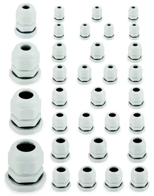 Immagine prodotto di Pressacavo impermeabile passacavo - 32 pezzi - IP68 - M12, M16, M20, M25 - Nylon