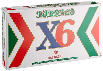 Immagine prodotto di Gioco di carte Burraco, 6,3 x 8,8 cm, cartoncino bianco, 6 pezzi