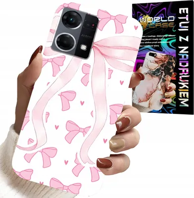 Zdjęcie produktu dla Etui Do Oppo Reno7 4G - Różowe Wstazki Wstązka Modne Wzory Case