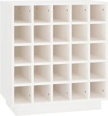 Produktbild von vidaXL Weinregal Weiß 55,5x34x61 cm Massivholz Kiefer