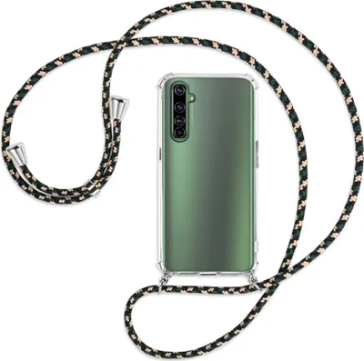 Produktbild von Handykette Backcover-Schutzhülle mit Band (Metall silberfarben) für Realme X50 Pro 5G - camouflage