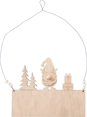Produktbild von VBS Holz-Schild "Wichtel", 10-tlg., Sperrholz furniert