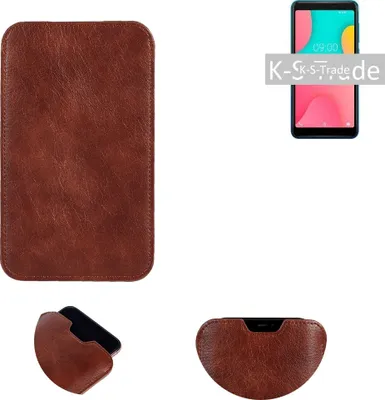 Produktbild von K-S-Trade Schutzhülle Handyhülle kompatibel mit Nokia 3.1 Handytasche Kunstleder Sleeve in braun
