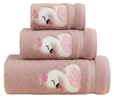 Produktbild von Kinderhandtuch 100% Baumwolle 70x140 Puder