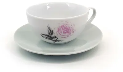 Image de Tasse à thé avec soucoupe Rose