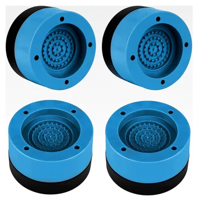 Produktbild von Vibrationsdämpfer, 4 Stück Rutschfeste Antivibrationsmatte für Waschmaschine und Trockner, Lärmschutz, Blau