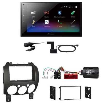Produktbild von Pioneer DMH-A340DAB USB Bluetooth MP3 Bluetooth Einbauset für Mazda 2 2008-2014
