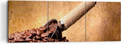 Produktbild von Bild auf Leinwand - Leinwandbild - Kaffee Getreide geröstet - 120x40cm - Wand Bild - Wanddeko - Leinwanddruck - Bilder - Kunstdruck - Wanddekoration - Leinwand bilder - Wandkunst - CA120x40-2536