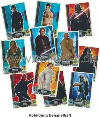 Produktbild von FAMOV1 - Spar 1A - 10 verschiedene Force Meister - Star Wars Force Attax - Movie Cards
