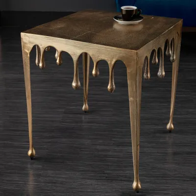 Produktbild von riess-ambiente Extravaganter Couchtisch LIQUID LINE L 46cm gold Tropfen-Design Beistelltisch