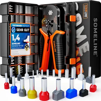 Immagine prodotto di Pinza per crimpatura capicorda esagonale - 0,25 a 10 mm² - Set di 770 pezzi