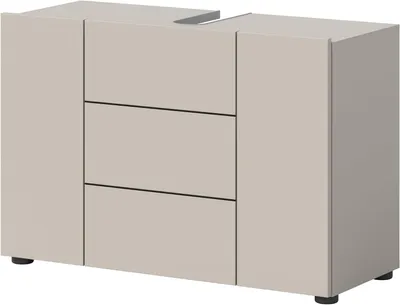 Image de Meuble sous vasque - Armoire de salle de bain - Rangement - Bois - 82x56x34 cm - Cachemire