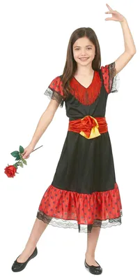 Produktbild von Spanierinnenkostüm für Mädchen S 4-6 Jahre (110-120 cm)