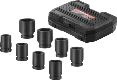 Produktbild von Achsmuttern-Schlagsteckschlüsselsatz 19,05 mm Antrieb 8-teilig Metrisch