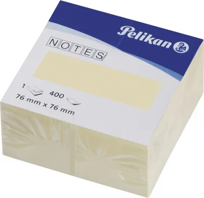 Produktbild von Notizhaftzettel Würfel gelb 76x76mm 400 Blatt Packung mit 10 Stück
