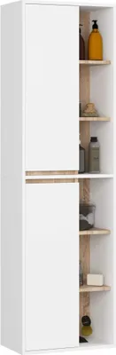 Produktbild von Wandhängender Badezimmerschrank MARLION – Weiß / Sonoma Eiche