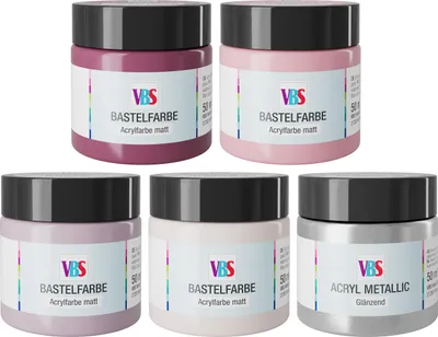 Produktbild von VBS Bastelfarben-Set "Polarlichter", 5 x 50 ml