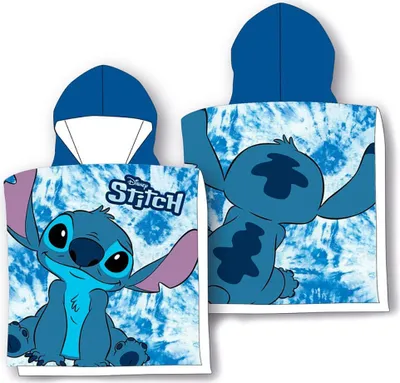 Produktbild von Disney Mikrofaser-stich-poncho Blau  Blau One Size