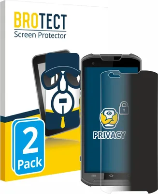 Produktbild von 2x BROTECT Sichtschutzfolie für Newland MT93 Anti-Spy Privacy Sichtschutz Blickschutz Folie Blaulicht-Schutz