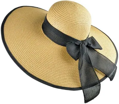 Productafbeelding van Ibenzoa® dames strooienhoed, opvouwbaar – elegante zonnehoed met brede rand en UPF 50 UV-bescherming, lichtgewicht, beige/zwart