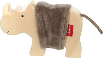 Immagine prodotto di sigikid Cudly Wudly Holztier Nashorn, Holzfigur, Spielfigur, Holzspielzeug, Spielzeug, Dekoration, 39506