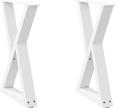 Obrázek produktu pro vidaXL Nohy jídelního stolu 2 ks. Bílé 50x(72-73,3) cm Ocelové