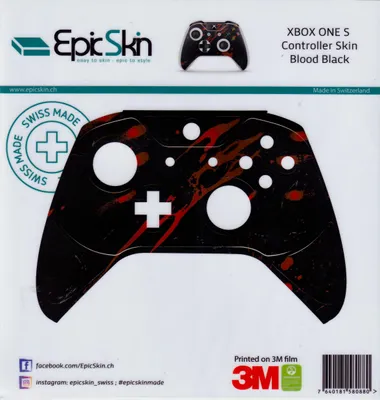 Obrázek produktu pro XBOX ONE S Controller Skin - Design Aufkleber Blood Black