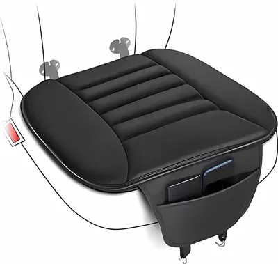 Produktbild von Set aus 2 Autositzkissen - Weiche, rutschfeste und ergonomische Kissen für Vordersitze, Bürostühle, Rollstühle und mehr