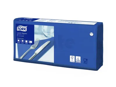 Obrázek produktu pro TORK 477215 TORK Servietten Lunch Advanced dunkelblau 2-lagig 32,5 x 32,8 cm, 200 St.