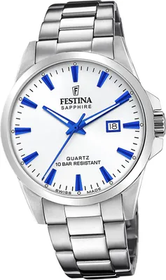 Produktbild von Festina Herrenuhr Swiss Made Armbanduhr Edelstahl silber D2UF20024/5