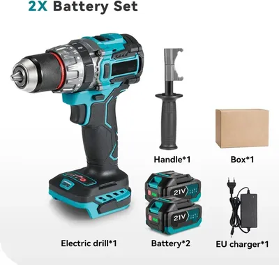 Image de Perceuse-visseuse à percussion sans fil - Moteur sans balais - Perçage à percussion de 13 mm - Couple de 700 Nm - Batterie incluse