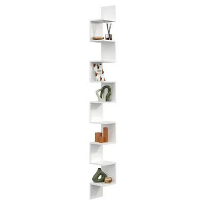 Produktbild von Eck-Wandregal MEGA 256 cm – modernes, großes Hängeregal für Ecken – platzsparendes Regal für Wohnzimmer, Bad, Büro, Küche