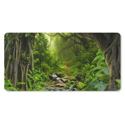 Produktbild von MuchoWow® Mauspad Mousepad Natur - Wasser - Dschungel - Wald - Tropisch 60x30 cm - Mousepads - Maus Mat - Pad - Mausunterlage - Nachhaltig