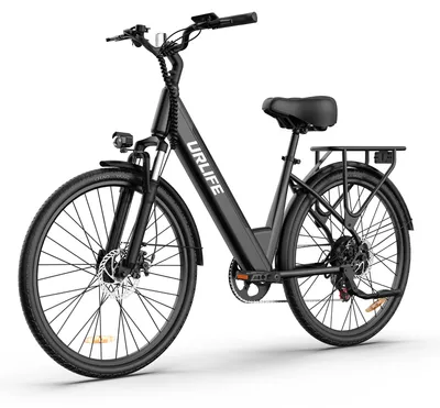 Immagine prodotto di Bicicletta ElettricaURLIFE E26 - Motore 250W Batteria 48V10.4Ah Pneumatici 26 pollici Freni a disco - Nero