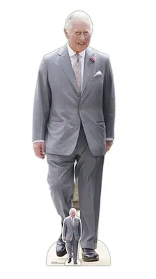 Produktbild von King Charles - Grey Suit - Pappaufsteller Pappfigur Standy - 58x180 cm