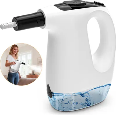 Produktbild von 1200W Tragbarer Dampfreiniger für Küche, Handdampfreiniger mit 14 Zubehoerteile, 3-stufige Dampfeinstellung, Für Bad, Abzugshaube & Klimaanlage