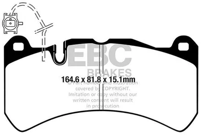 Imagen del producto de Juego de pastillas de freno delanteras EBC Brakes para MASERATI GHIBLI III (M157), modelo DP42355R
