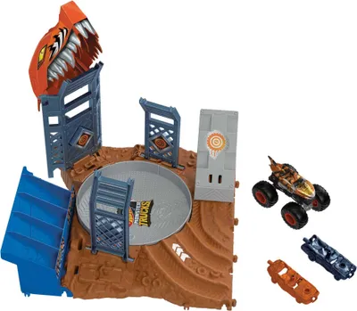 Image de Hot Wheels Monster Trucks Arena World : Semi-Finals Asst - Tiger Shark's Spin Out Frenzy