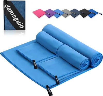 Produktbild von 3er-Set Mikrofaser Handtuch in Blau