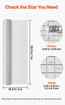 Produktbild von SucceBuy Drahtgitter Feinmaschig 1x5 m Maschendraht ŠÕ0,55 mm, 6,3x6,3 mm Masche Feuerverzinkt, Drahtgitterrolle, Volierendraht, Kaninchendraht, Hš¹hnerdraht, Hasendraht, ideal fš¹r K?fige und Gehege