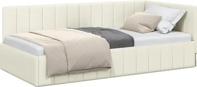 Immagine prodotto di vidaXL Struttura letto ad angolo con testiera crema 90 cm x 200 cm in velluto