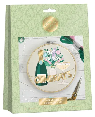 Stickerei-Set Hochzeit Glückwunsch, DIY-Bastelset für Erwachsene