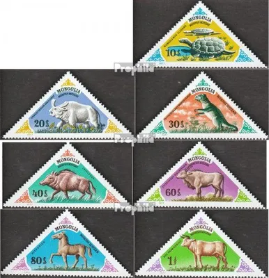 Produktbild von Briefmarken Mongolei 1977 Mi 1065-1071 (kompl.Ausg.) postfrisch Prähistorische Tiere