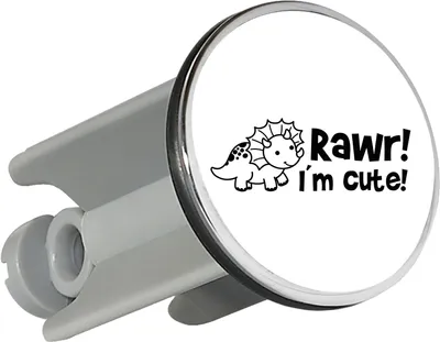 Produktbild von Huuraa Waschbeckenstöpsel Triceratops I`m cute 4cm höhenverstellbar Abflussstopfen Geschenkidee